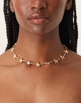 Asos Design Necklace In Gold