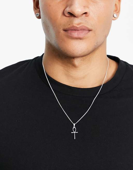 Silver on sale ankh chain