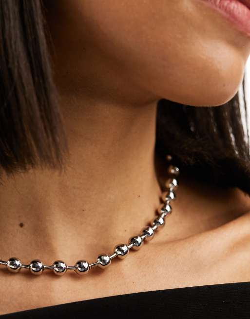 Silver hot sale ball choker