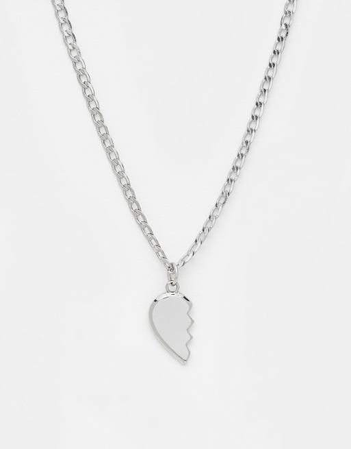 Silver broken heart deals pendant