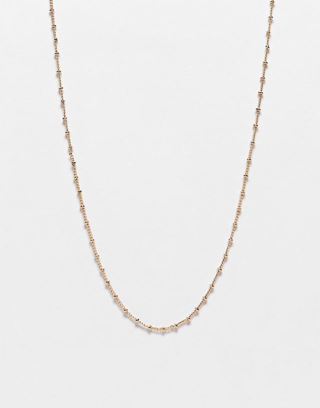 ASOS DESIGN necklace with dot dash design in gold tone