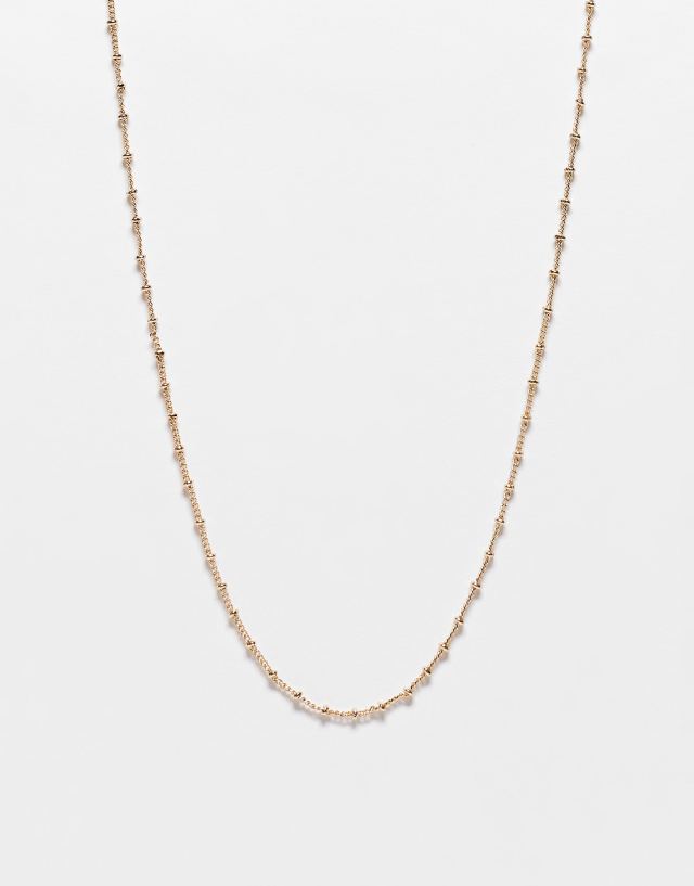 ASOS DESIGN necklace with dot dash design in gold tone