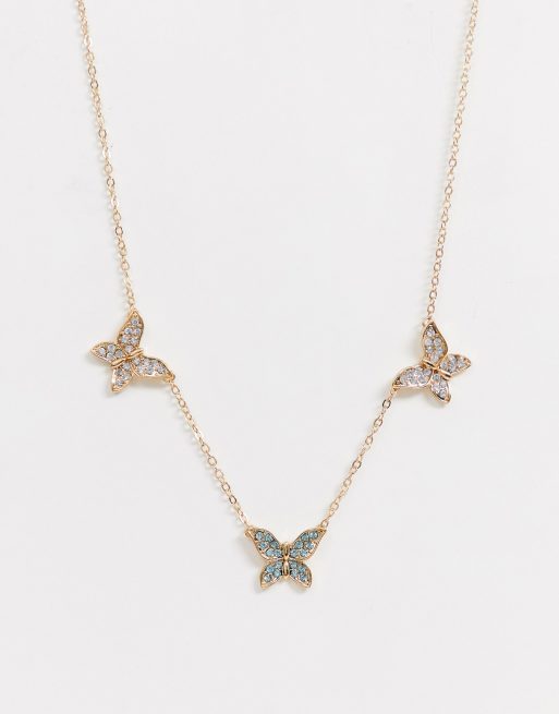 Unique Bargains Delicate Butterfly Star Pendant Chain Choker