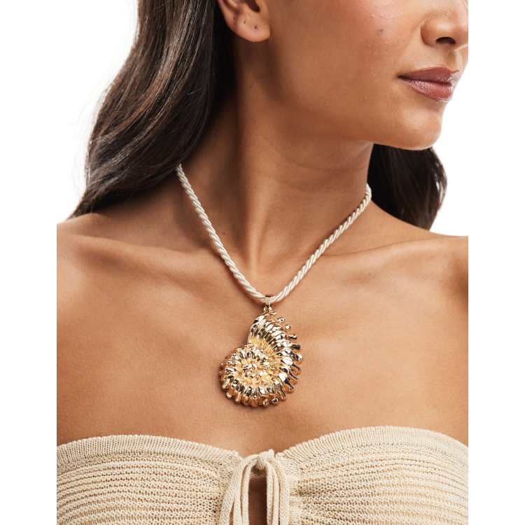 Shell necklace asos clearance