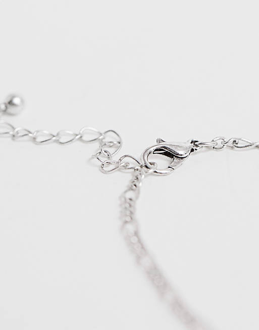 Metallic for Men Mens Jewellery Necklaces ASOS Sterling Necklace With Rose Pendant in Silver 