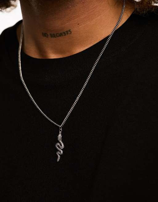 Mens hot sale snake pendant