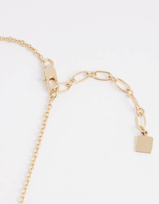ASOS DESIGN necklace with sun design in gold tone, 4 of 4