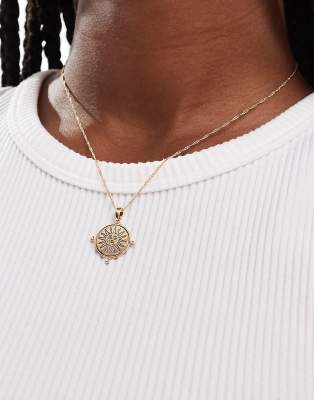 ASOS DESIGN ASOS DESIGN necklace with sun pendant in gold tone