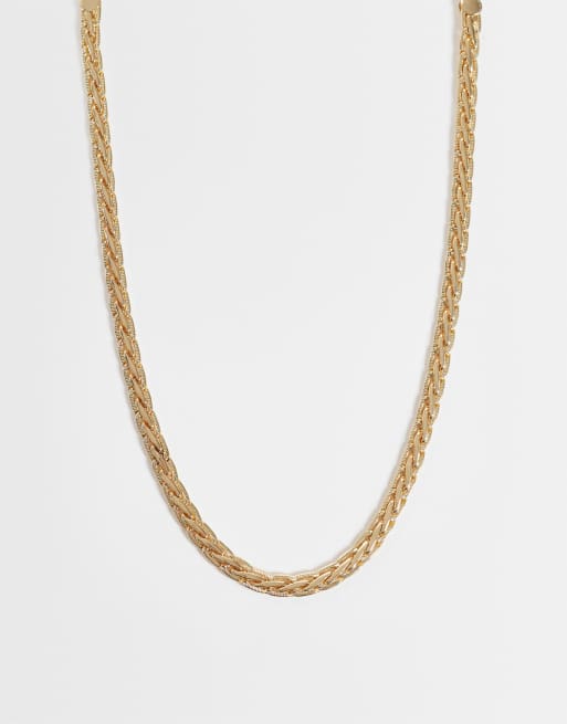 ASOS DESIGN necklace with vintage-style chain in gold tone
