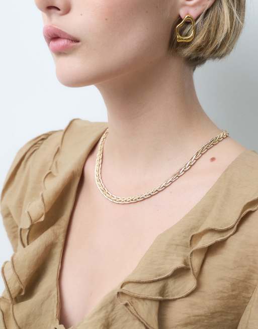 ASOS DESIGN necklace with vintage-style chain in gold tone, 2 of 6