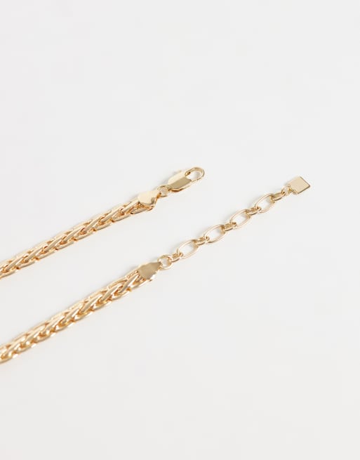 ASOS DESIGN necklace with vintage-style chain in gold tone, 6 of 6