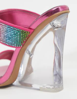 asos clear wedges