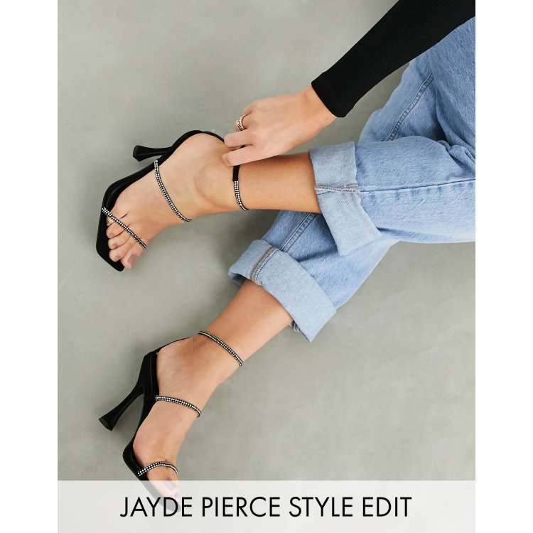 Diamante barely there on sale heels