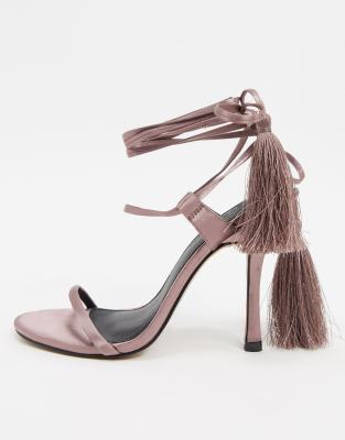 mauve strappy sandals