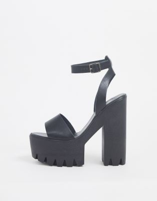 asos black platform heels