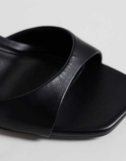 ASOS DESIGN Nemi barely there heeled sandals in black, 2 of 4