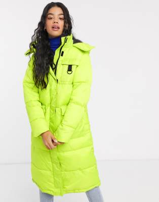 asos neon coat