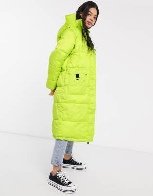 asos neon coat