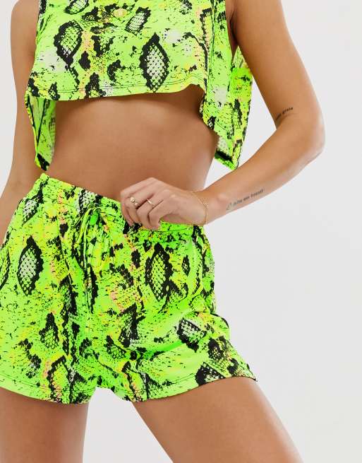 Asos neon sale shorts