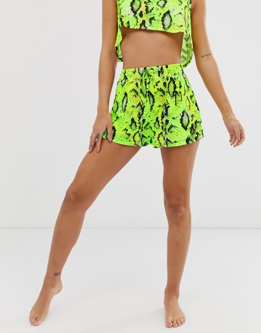 Asos store neon shorts