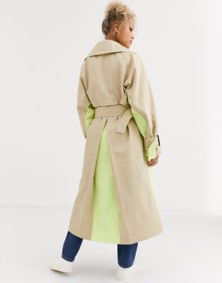 asos neon coat
