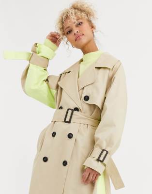 asos neon coat