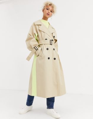 asos neon coat