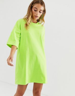 neon shirt dress