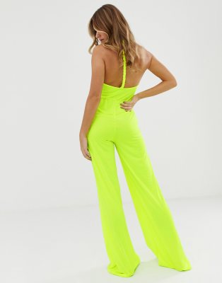 neon yellow overalls
