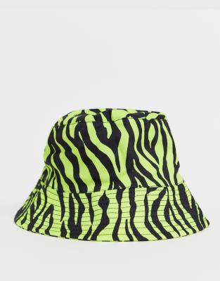 zebra print bucket hat