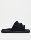 [ASOS DESIGN] ASOS DESIGN neoprene tech slider sandals in black 42 Black