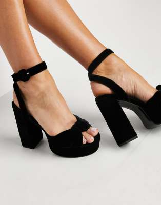black platform heels asos