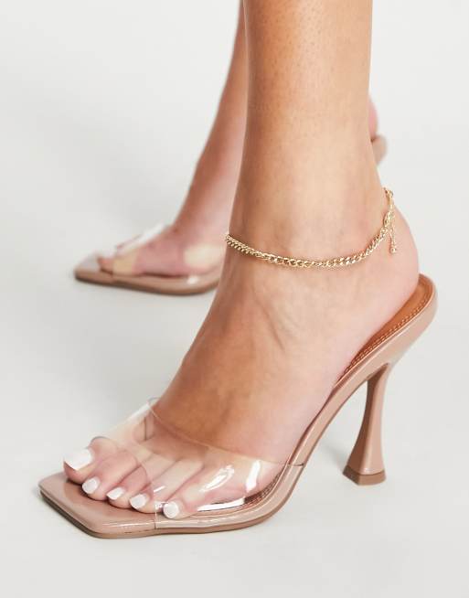 ASOS DESIGN – Nero – Pantoletten in Transparent mit eckigem Zehenbereich, 3 von 4