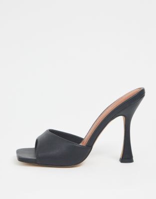 square heel mules