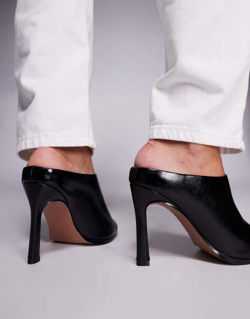 ASOS DESIGN - Nessa - Sorte og højhælede mules, 2 af 4