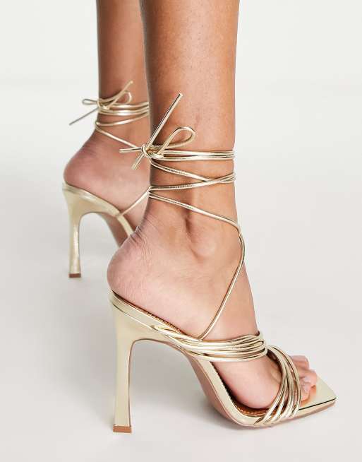 Asos gold hotsell sandals heels