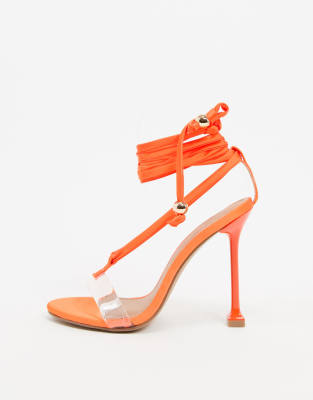 asos orange heels