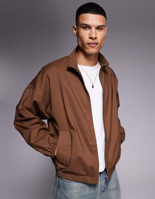 ASOS DESIGN - Net harrington jack in bruin