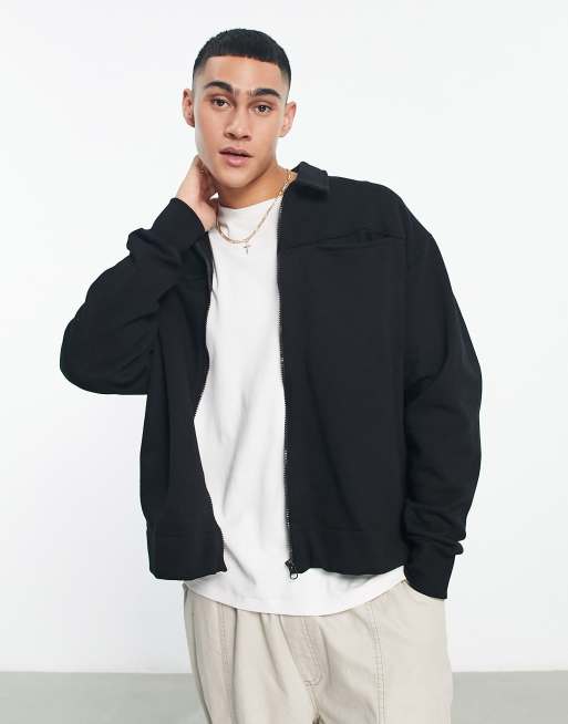 ASOS DESIGN - Net jack van jersey in zwart