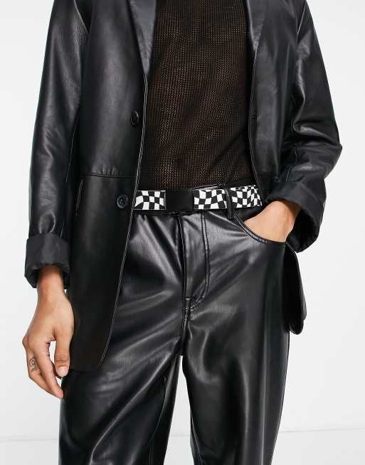 ASOS DESIGN - Netbælte med ternet print