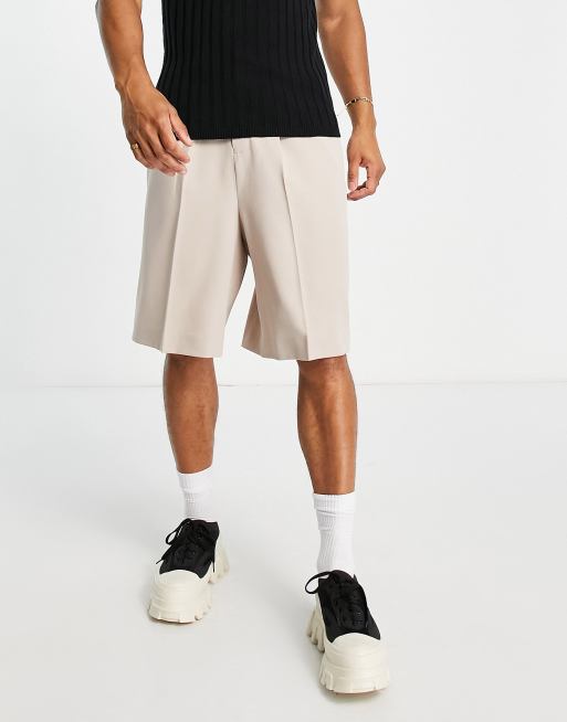 ASOS DESIGN - Nette bermudashort in stone