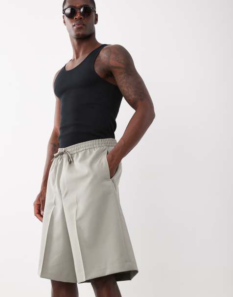 ASOS DESIGN - Nette bermudashort met elastische taille in saliegroen - view 1