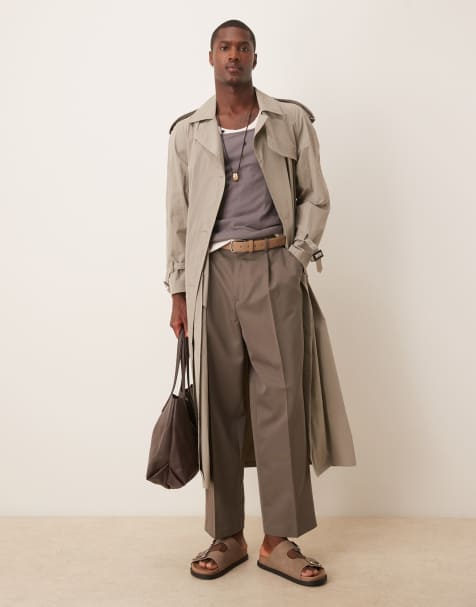 ASOS DESIGN - Nette broek met ballonpijpen en plooien aan de voorkant in nertsbruin - view 1