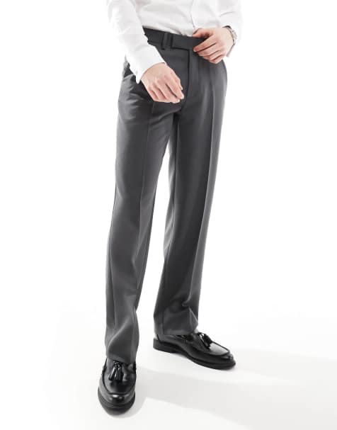 ASOS DESIGN - Nette broek met rechte pijpen in antraciet - view 1