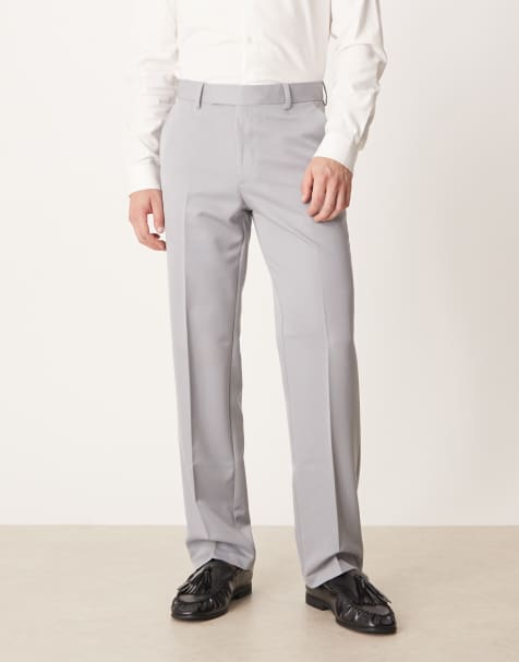 ASOS DESIGN - Nette broek met rechte pijpen in grijs - view 1