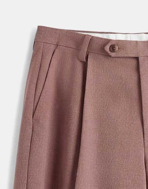 ASOS DESIGN - Nette broek met wijde ballonpijpen en textuur in bruin, 8 van 9