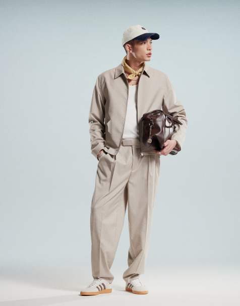 ASOS DESIGN - Nette co-ord set met microtextuur in beige - view 1