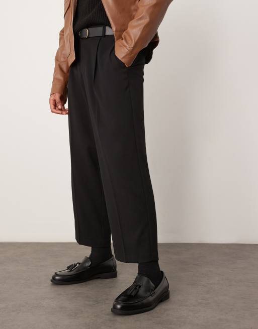 ASOS DESIGN - Nette cropped broek met ballonpijpen in zwart, 2 van 5
