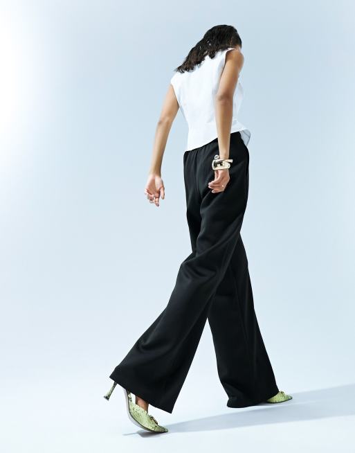 ASOS DESIGN - Nette elegante broek van scuba-achtige stof in zwart, 3 van 5
