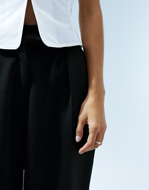 ASOS DESIGN - Nette elegante broek van scuba-achtige stof in zwart, 4 van 5